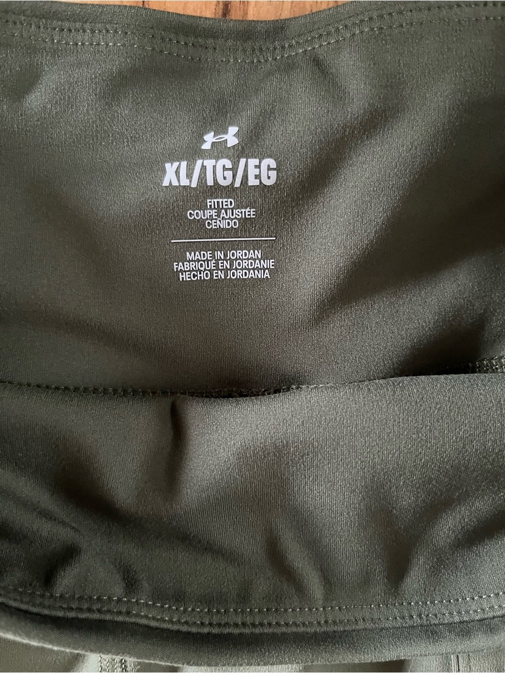 Under Armour Olive Green Jogger Leggings XL High Rise Pocket Athletic Pants - Picture 2 of 3